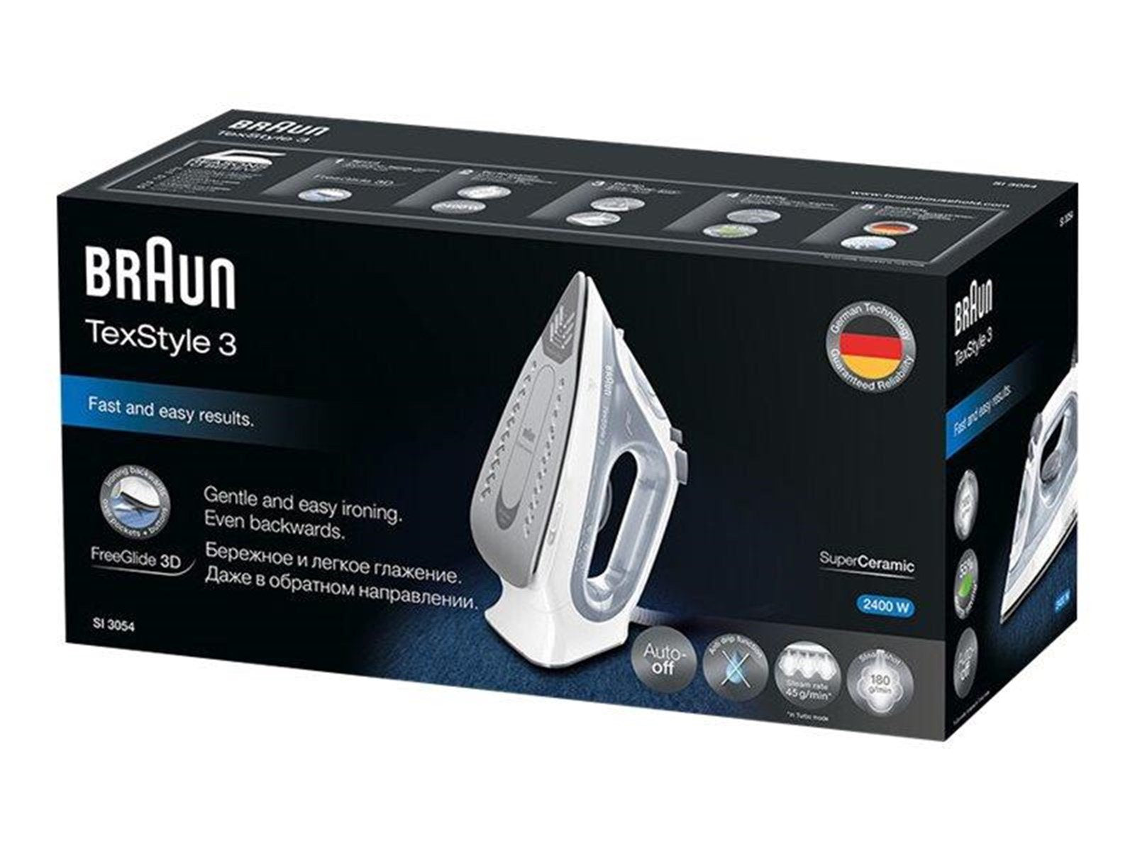 Braun Dampfbügeleisen TexStyle 3 SI 3054 GY Braun Dampfbügeleisen TexStyle 3 SI 3054 GY